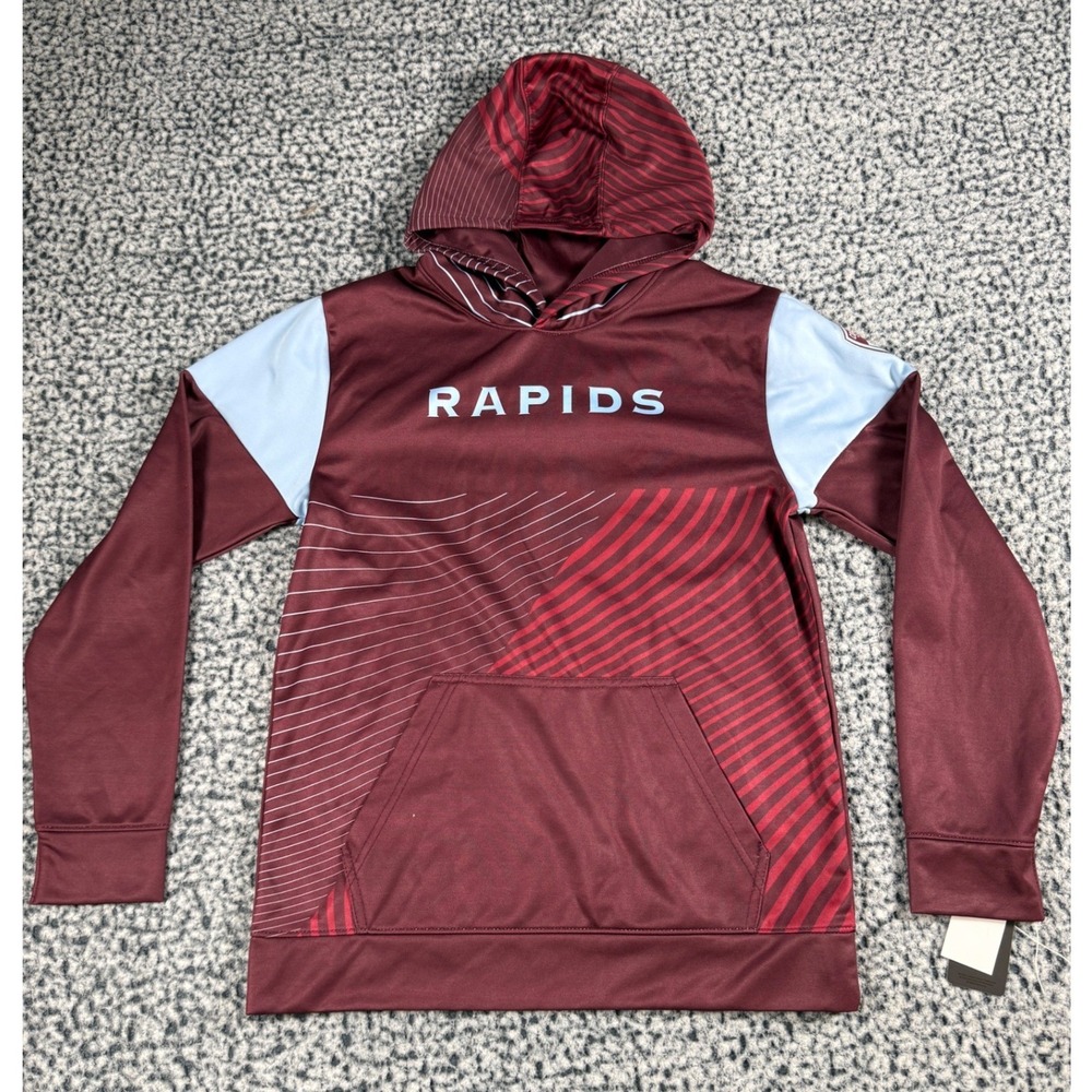 Small Hole* Colorado Rapids MLS Soccer Hoodie Youth Size L (14/16) Burgundy Blue